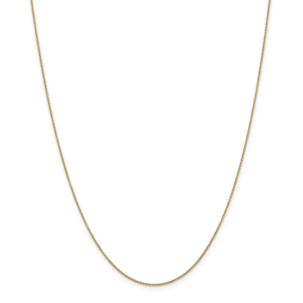 14k Yellow Gold 3D Pair of Skis Necklace