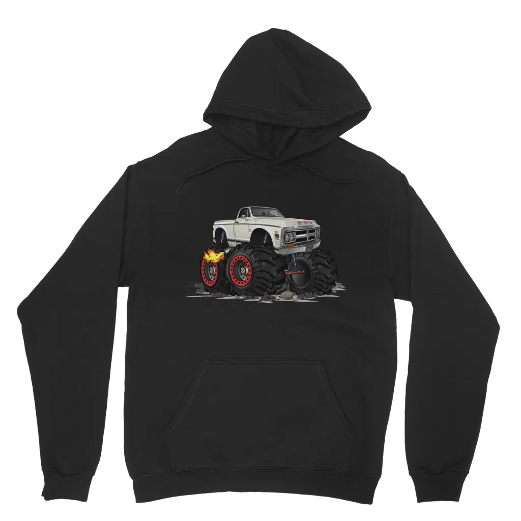 1972 GMC 4x4 Pickup Monster Truck with Rocks Car Art Classic Adult Hoodie