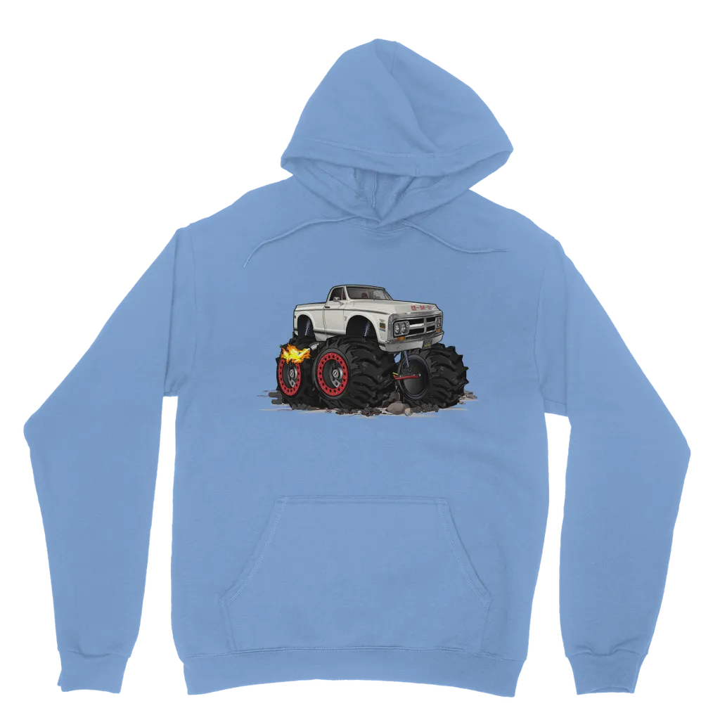 1972 GMC 4x4 Pickup Monster Truck with Rocks Car Art Classic Adult Hoodie