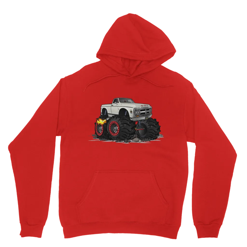 1972 GMC 4x4 Pickup Monster Truck with Rocks Car Art Classic Adult Hoodie