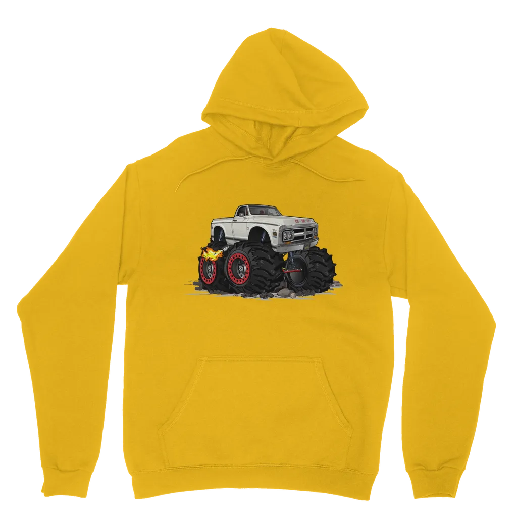 1972 GMC 4x4 Pickup Monster Truck with Rocks Car Art Classic Adult Hoodie