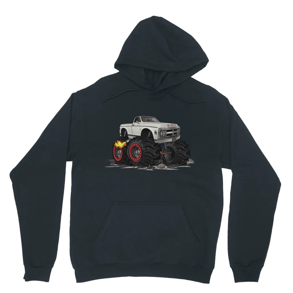 1972 GMC 4x4 Pickup Monster Truck with Rocks Car Art Classic Adult Hoodie