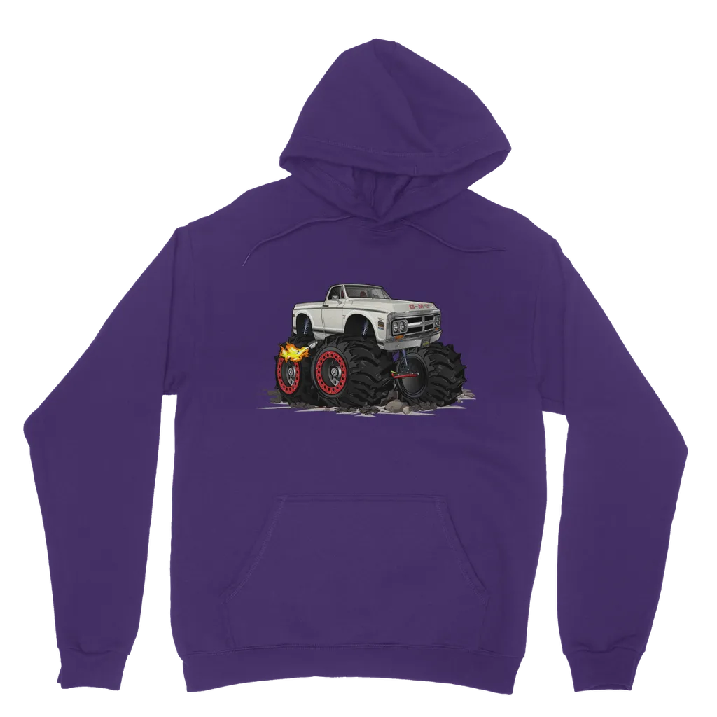 1972 GMC 4x4 Pickup Monster Truck with Rocks Car Art Classic Adult Hoodie