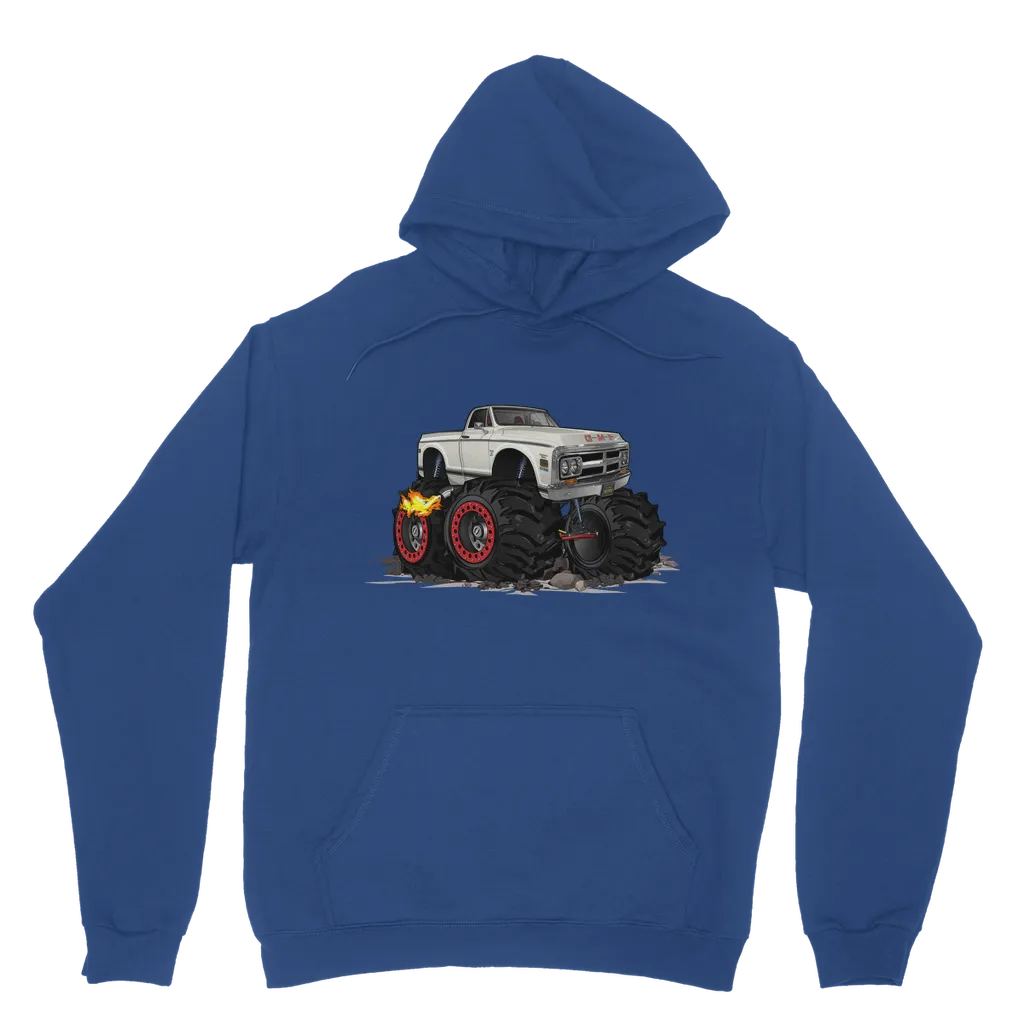 1972 GMC 4x4 Pickup Monster Truck with Rocks Car Art Classic Adult Hoodie