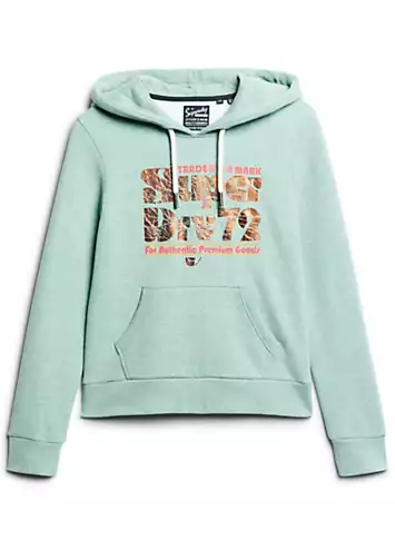 70’s Retro Font Graphic Hoodie by Superdry | Look Again