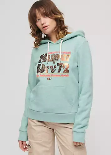 70’s Retro Font Graphic Hoodie by Superdry | Look Again