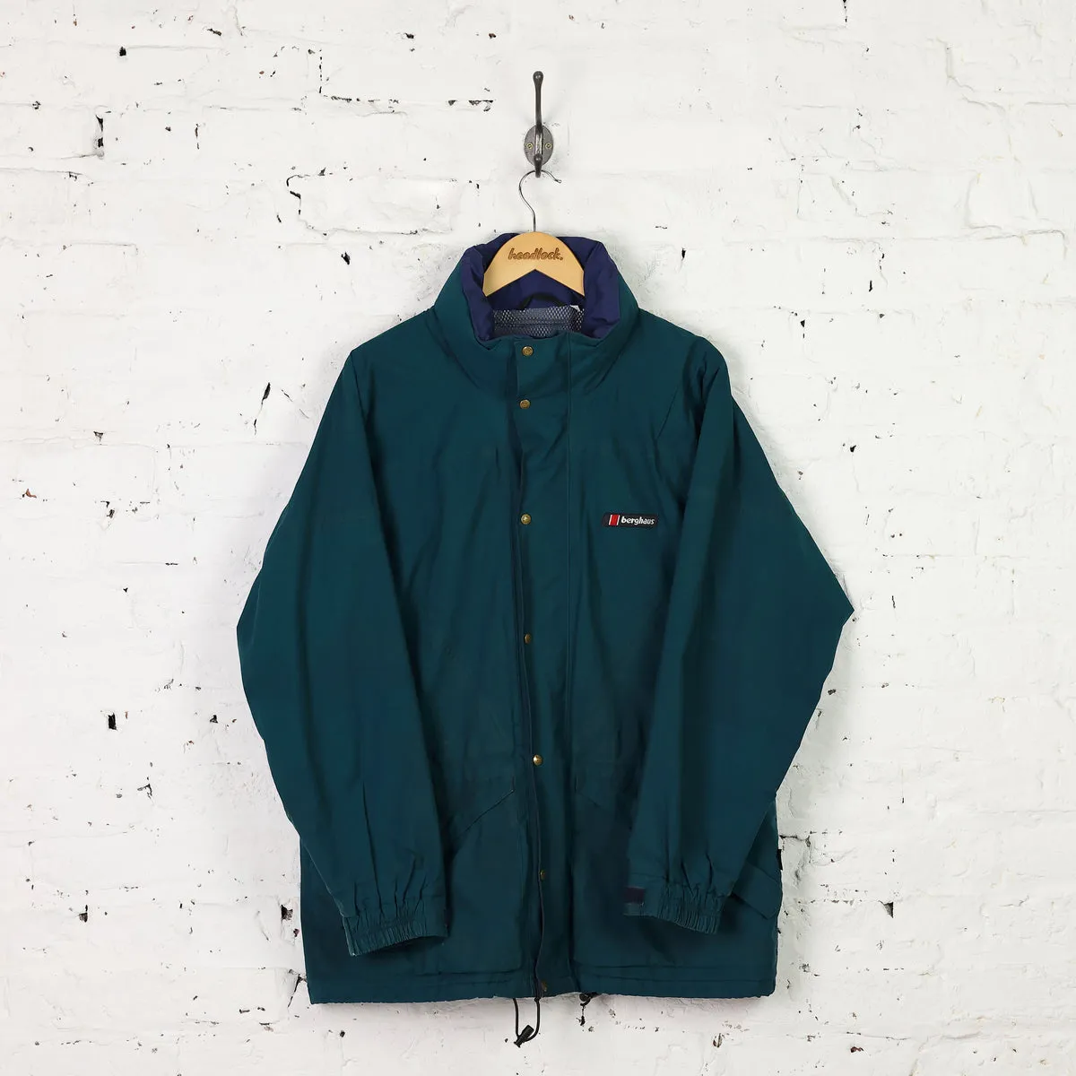 90s Berghaus Cornice IA Gore Tex Rain Jacket - Green - L