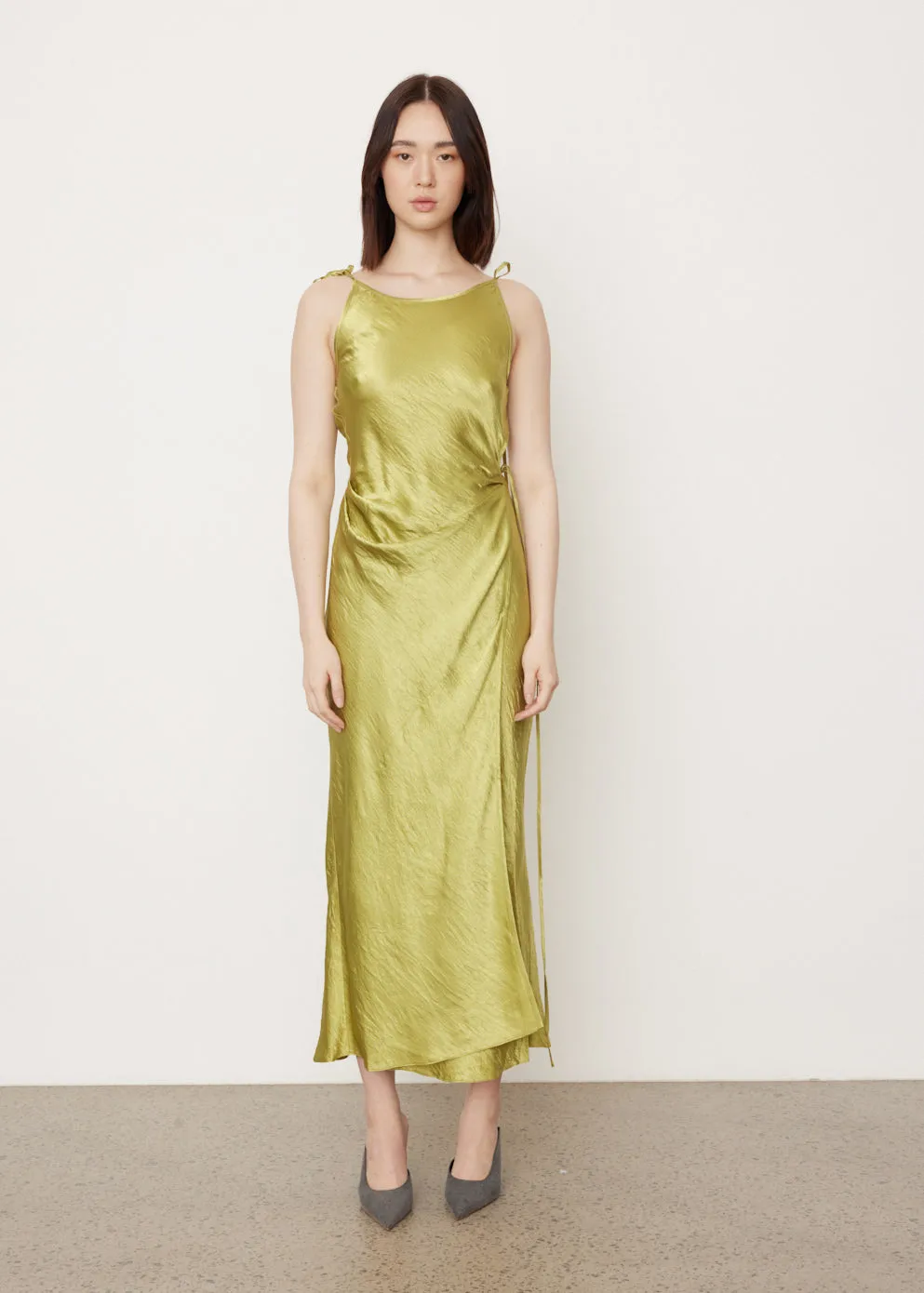 Acne Studios -  Dayla Text Satin Dress - Dress