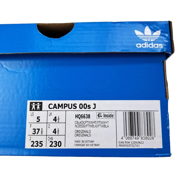 Adidas Campus 00s Black White Gum