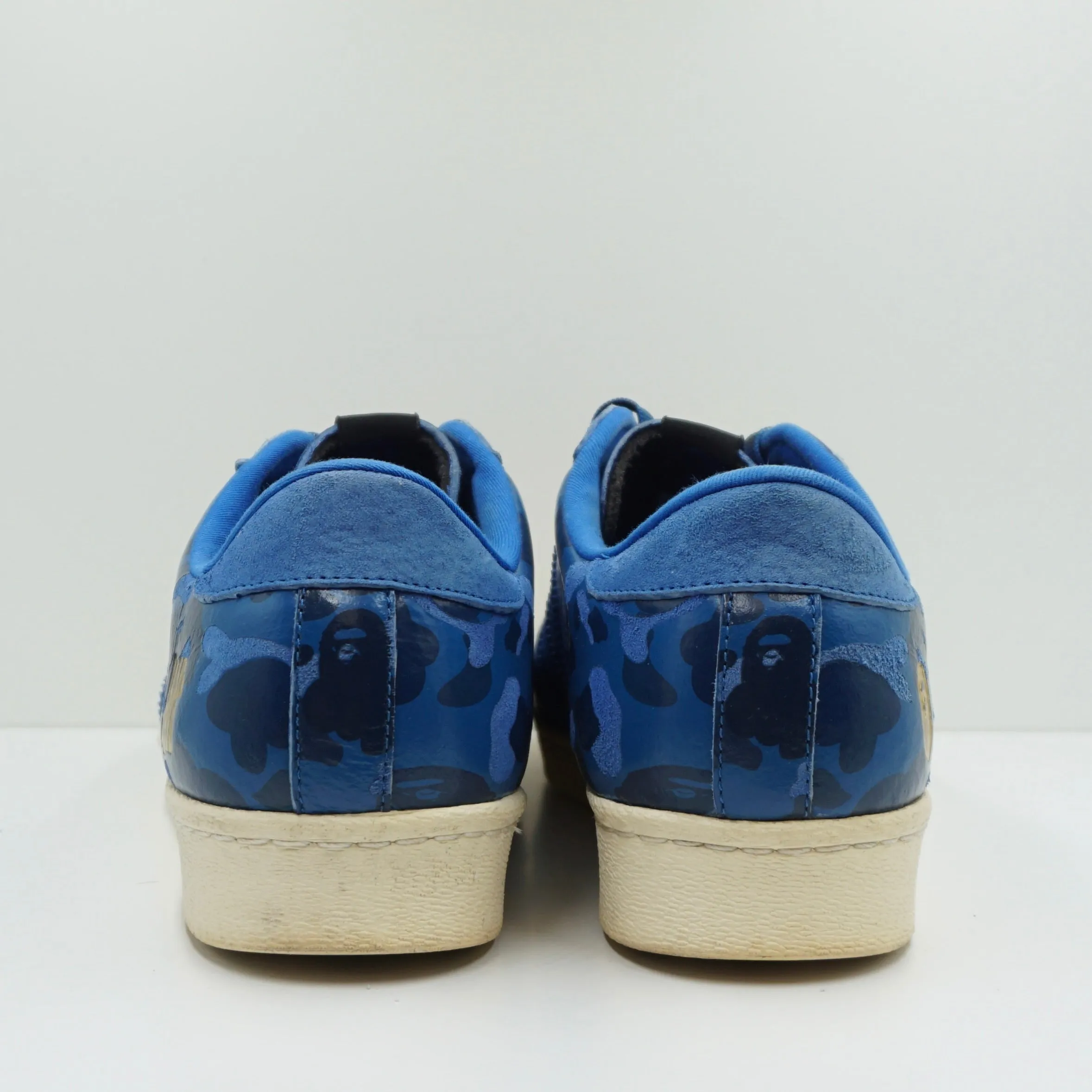 Adidas Superstar 80s Undefeated Bape Blue Camo