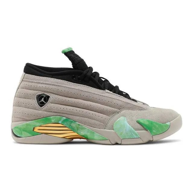 Aleali may x nike women's air jordan 14 retro low sp (fortune/ light sand/ light sand/ white) sizes