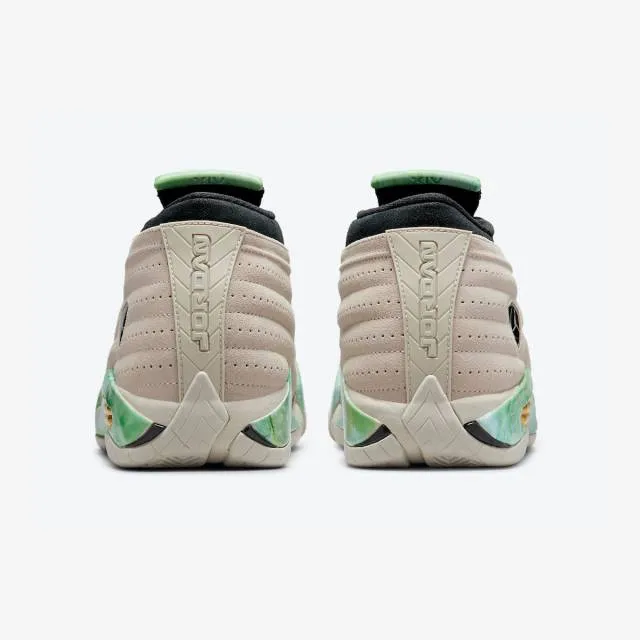 Aleali may x nike women's air jordan 14 retro low sp (fortune/ light sand/ light sand/ white) sizes