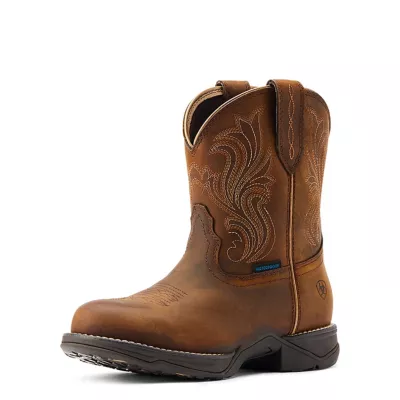 Ariat Women's Anthem Round Toe Shortie Waterproof Western Boot, 10044411