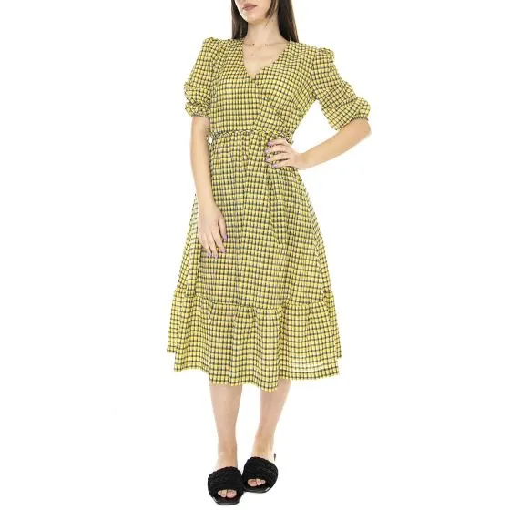 Barbour Addison Dress Sunrise Yellow Check Dress