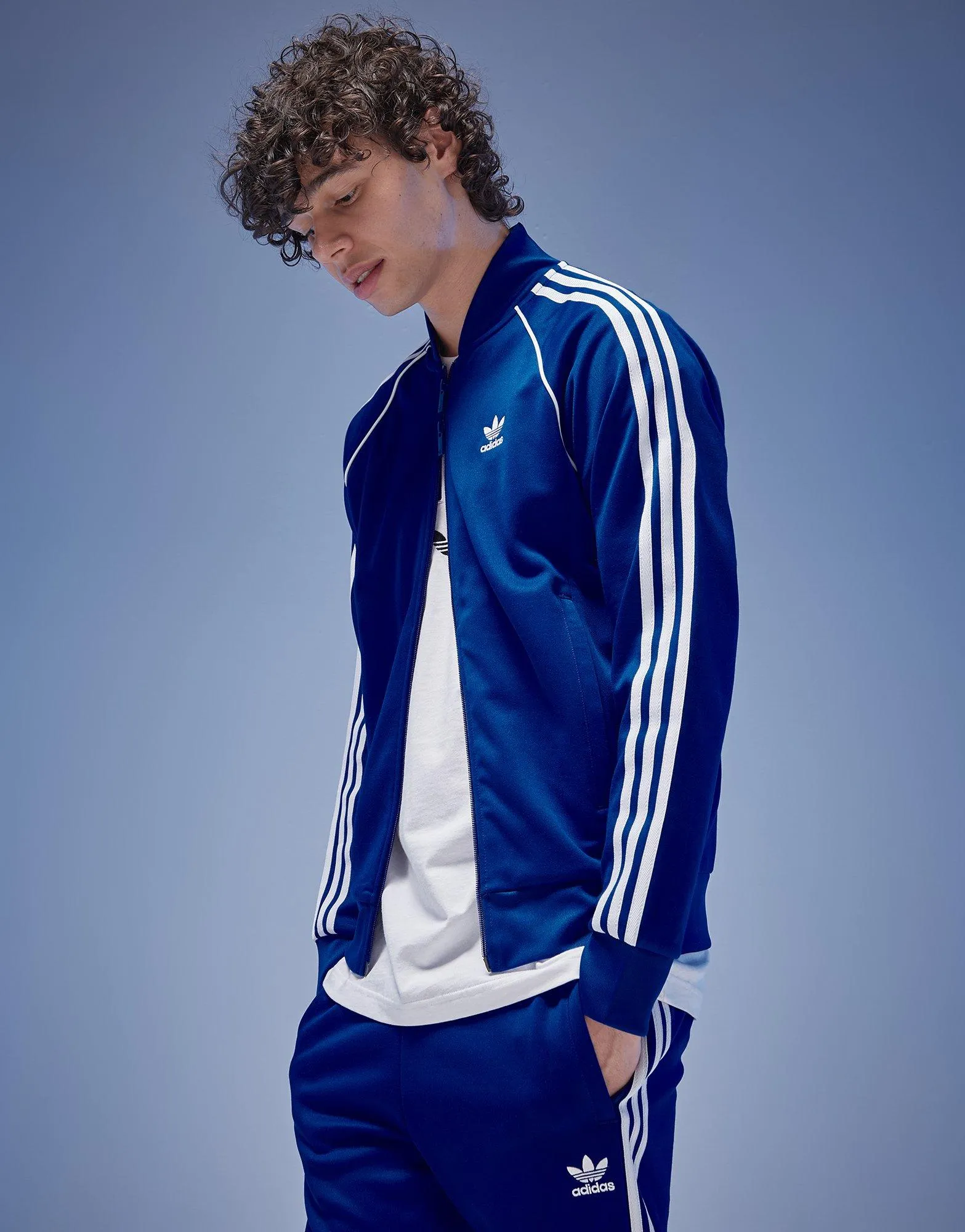 Blue adidas Originals Superstar Track Top - JD Sports 