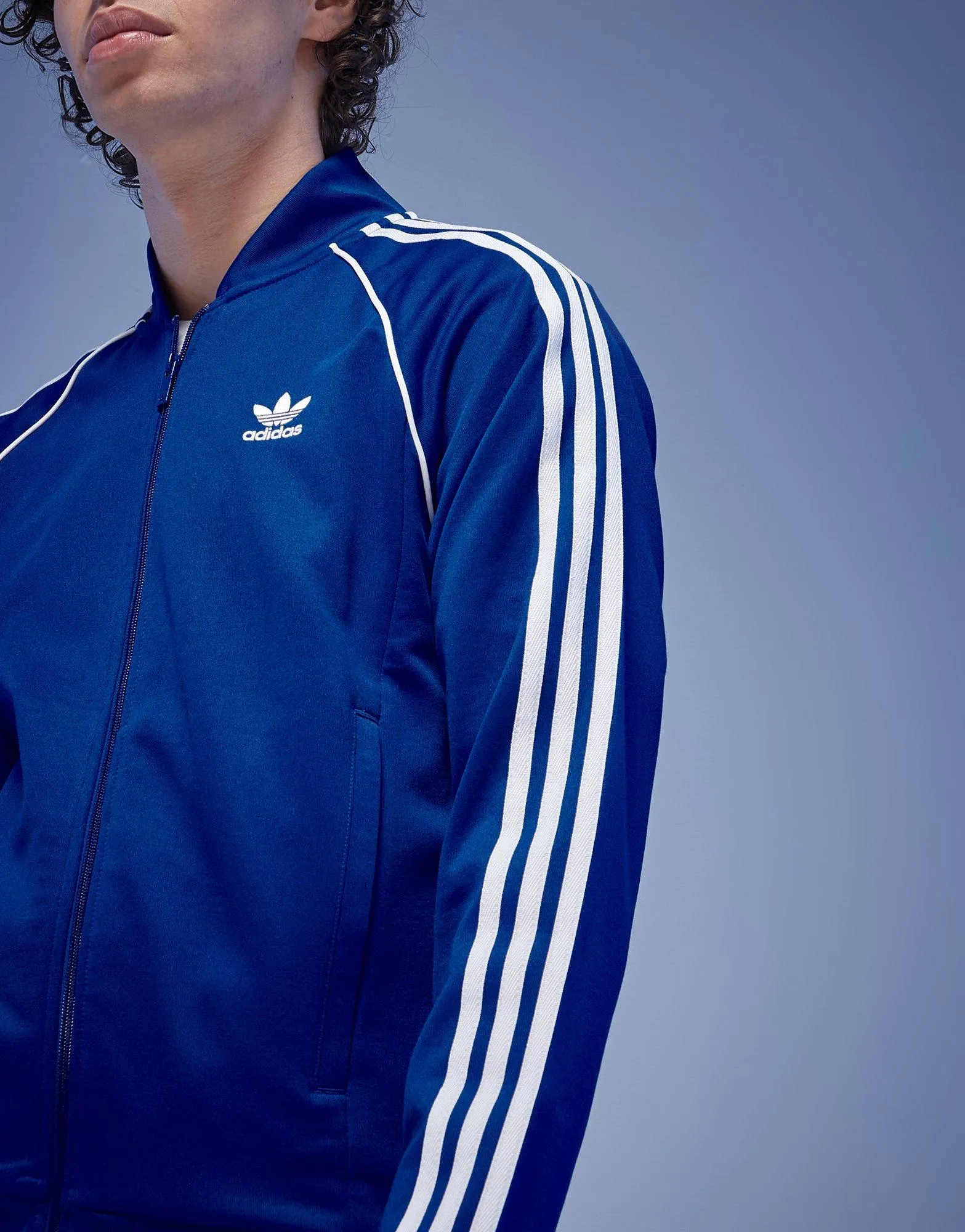 Blue adidas Originals Superstar Track Top - JD Sports 