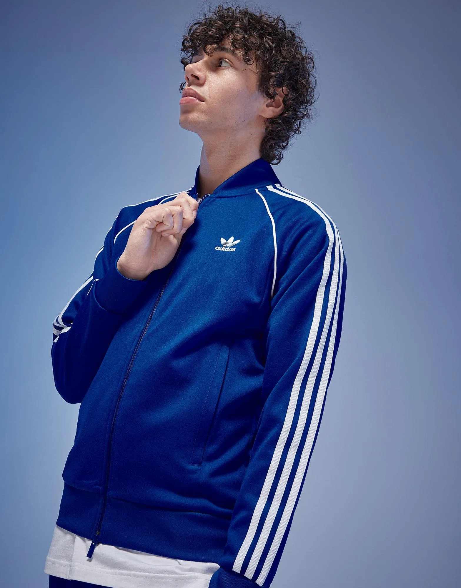 Blue adidas Originals Superstar Track Top - JD Sports 