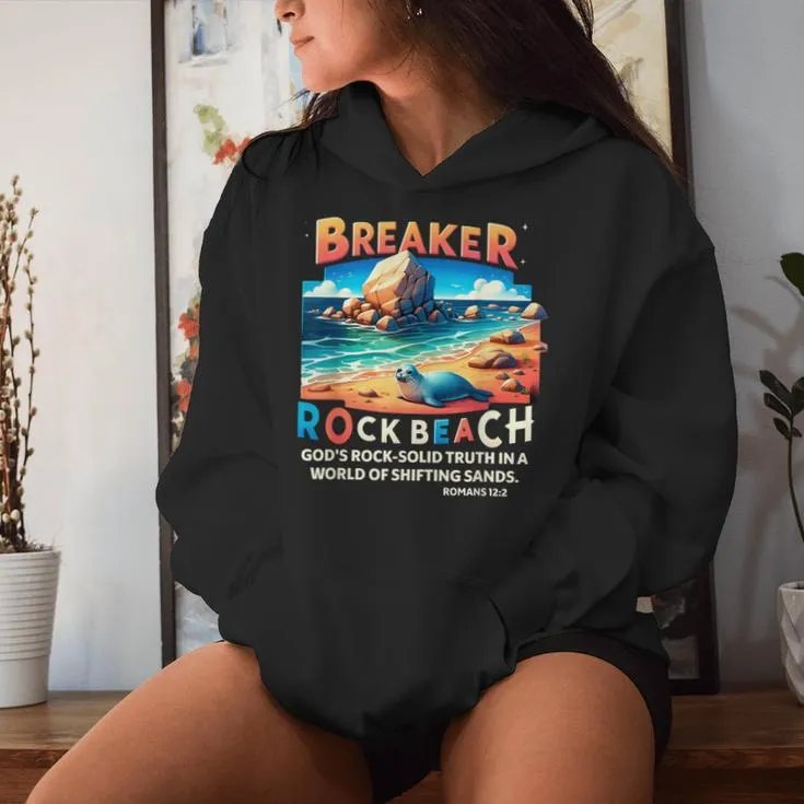 Breaker Rock Beach Christian God's Rock-Solid Truth Vbs 2024 Women Hoodie