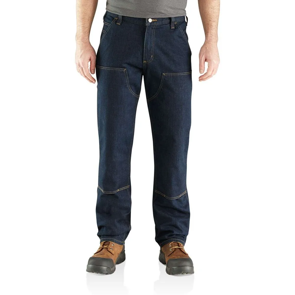 Carhartt Mens Double Front Relaxed Fit Denim Dungaree Jeans