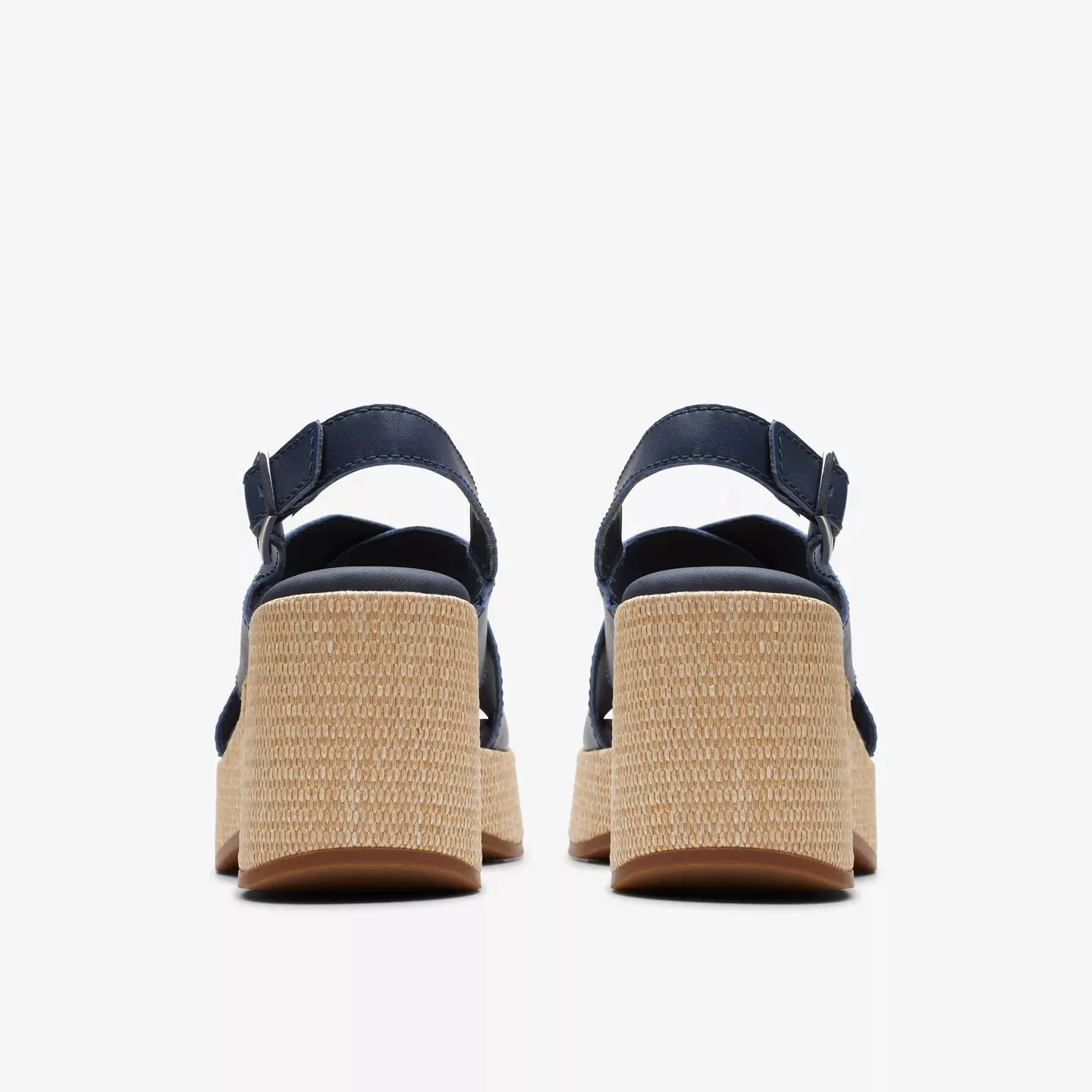 Clarks Manon Wish Navy Leather Wedge