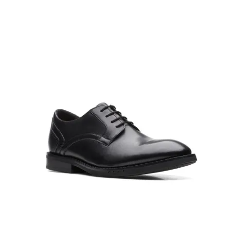 Clarks Men's Un Hugh Lace Oxford Black Leather