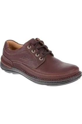 Clarks Nature Three Mahogany leather