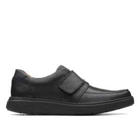 Clarks Un Abode Strap Black Leather 26136986 H fit extra wide