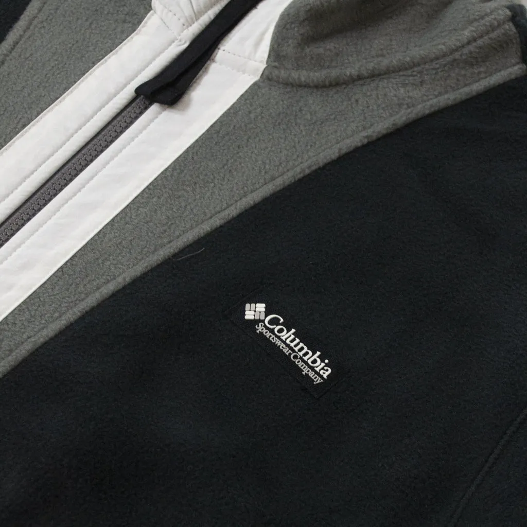 Columbia Back Bowl Full Zip Fleece - Black /City Grey / White