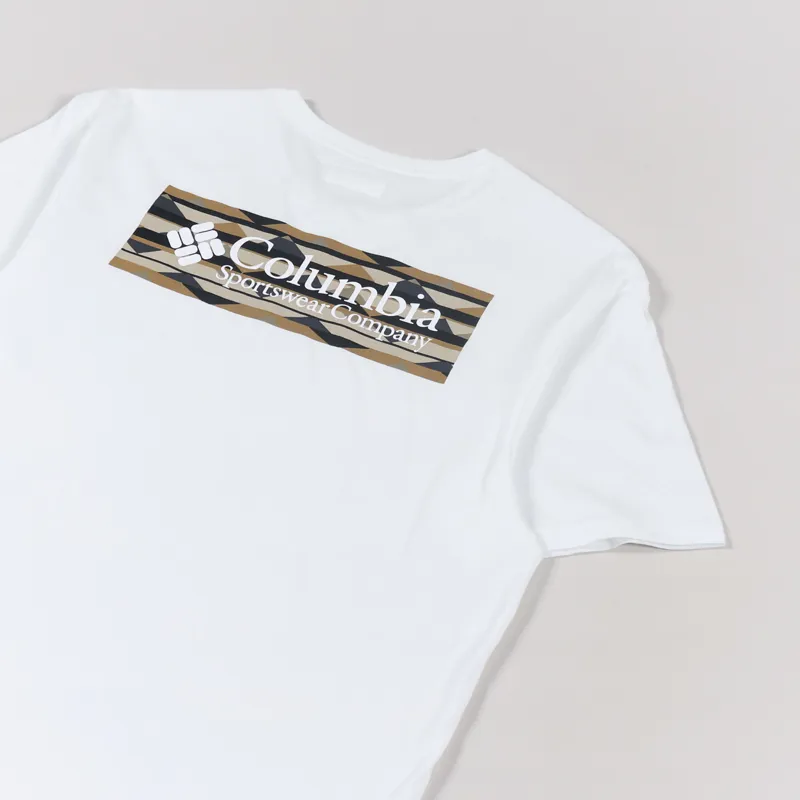 Columbia North Cascades T Shirt White Triangles Geo