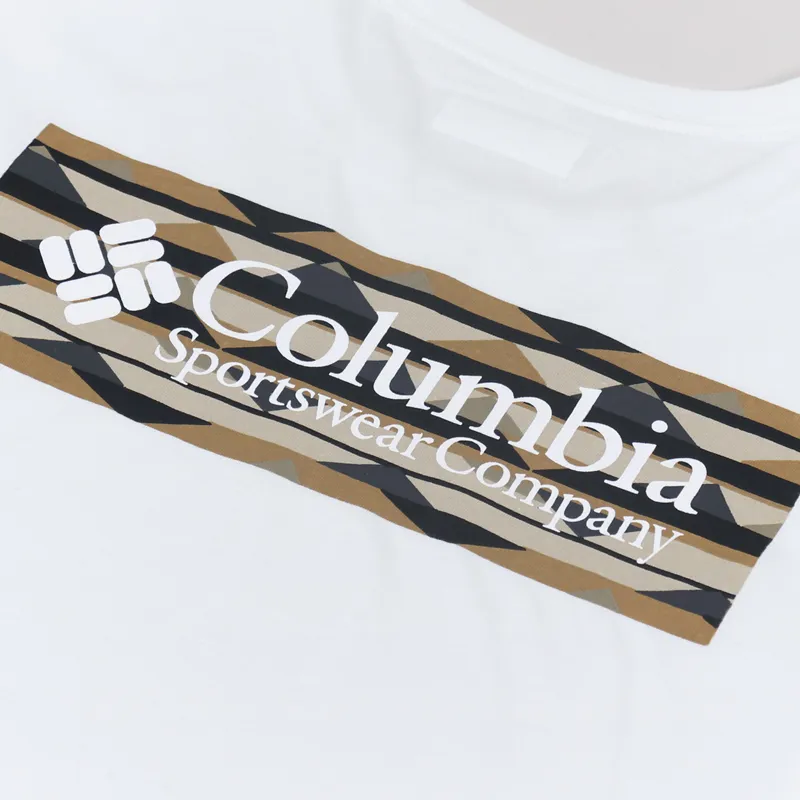 Columbia North Cascades T Shirt White Triangles Geo