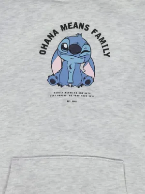 Disney Lilo & Stitch Grey Marl Slogan Hoodie | Kids | George at ASDA