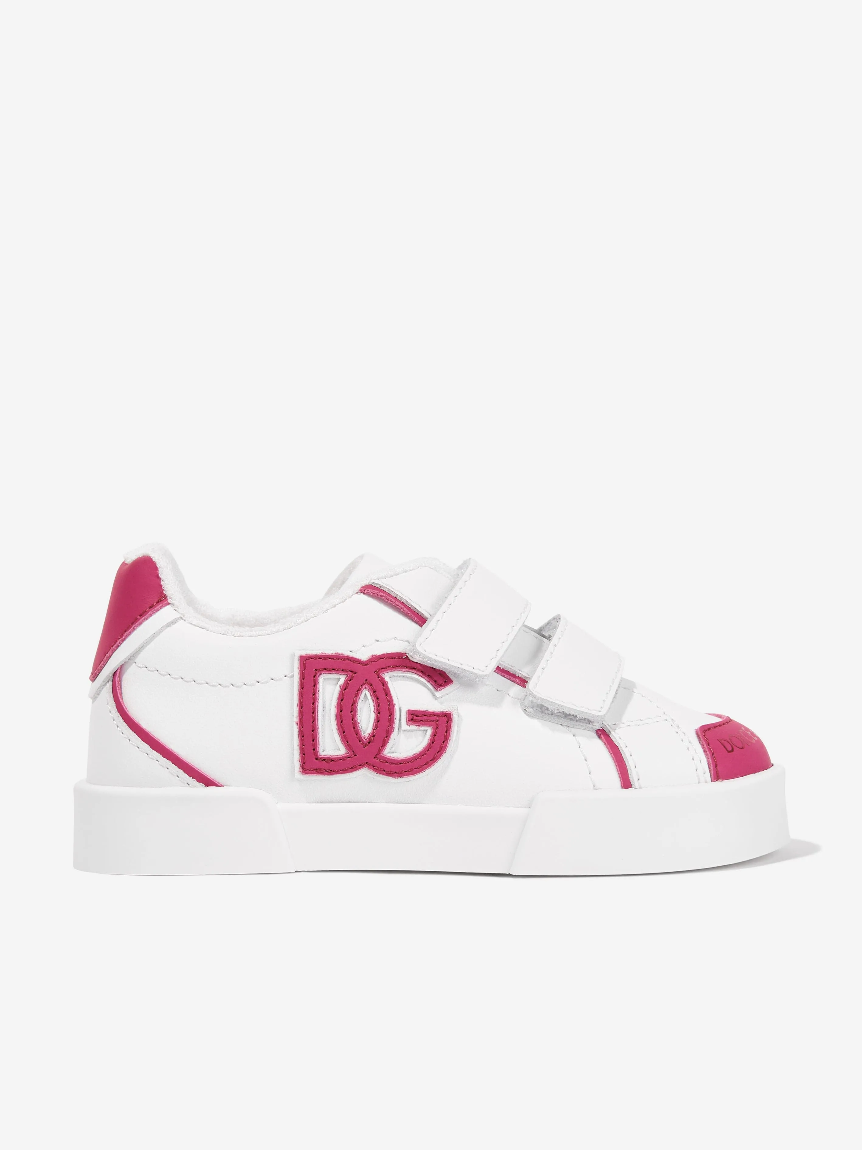 Dolce & Gabbana Girls Leather Portofino Trainers in White