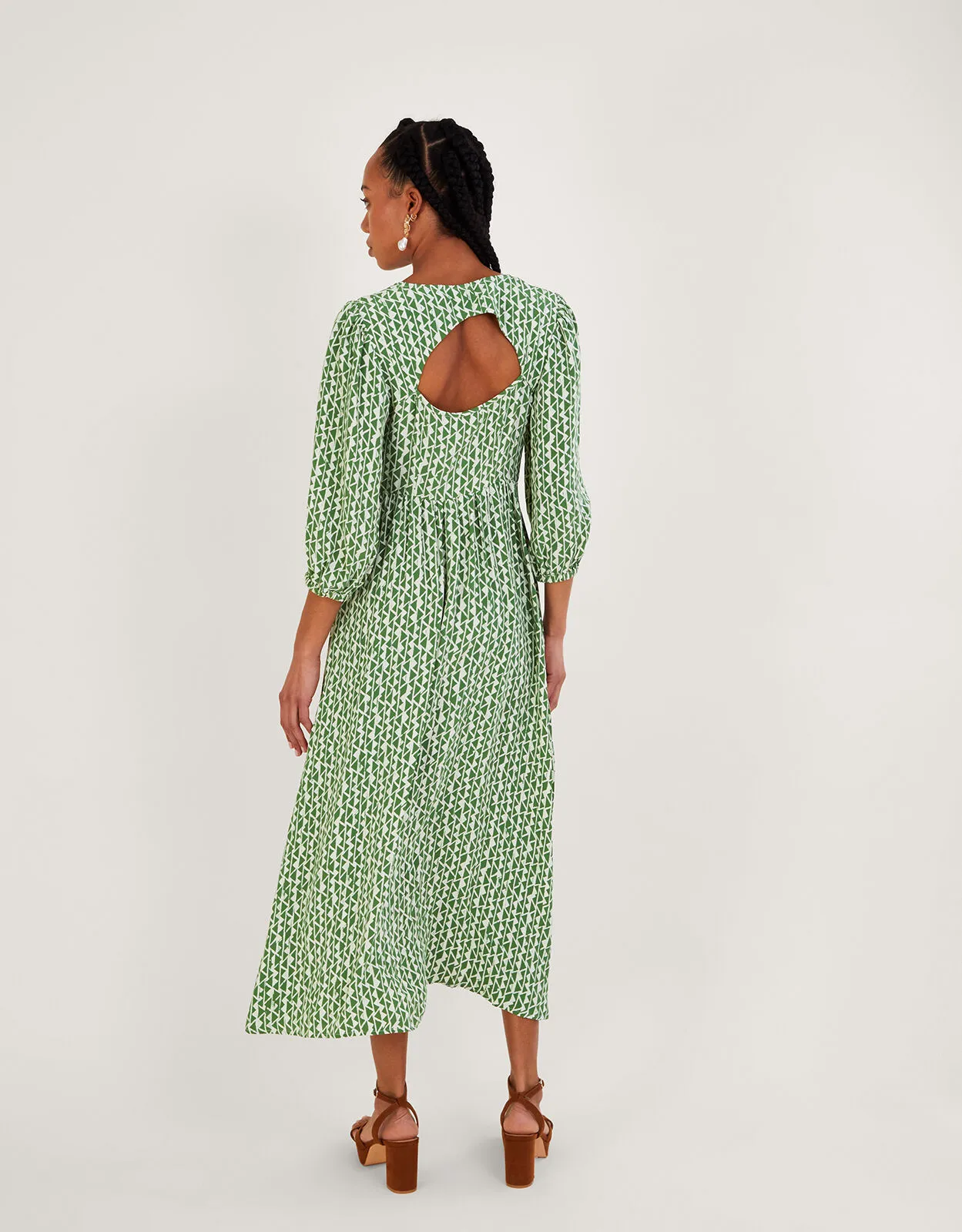 Doris Wrap Dress in Sustainable Viscose  Green