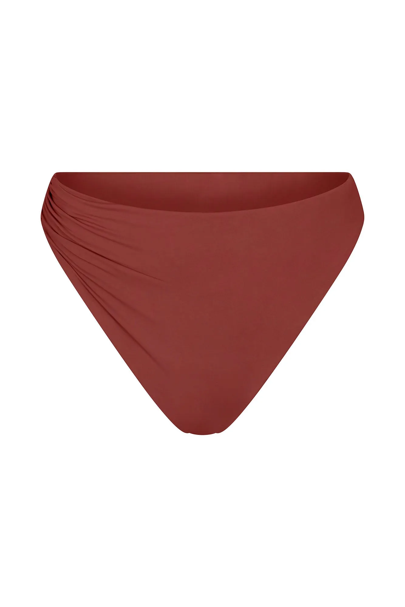 Draped Asymmetric Midi Bikini Bottom