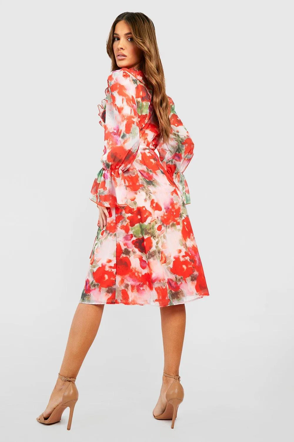 Dresses | Floral Ruffle Wrap Dress | boohoo