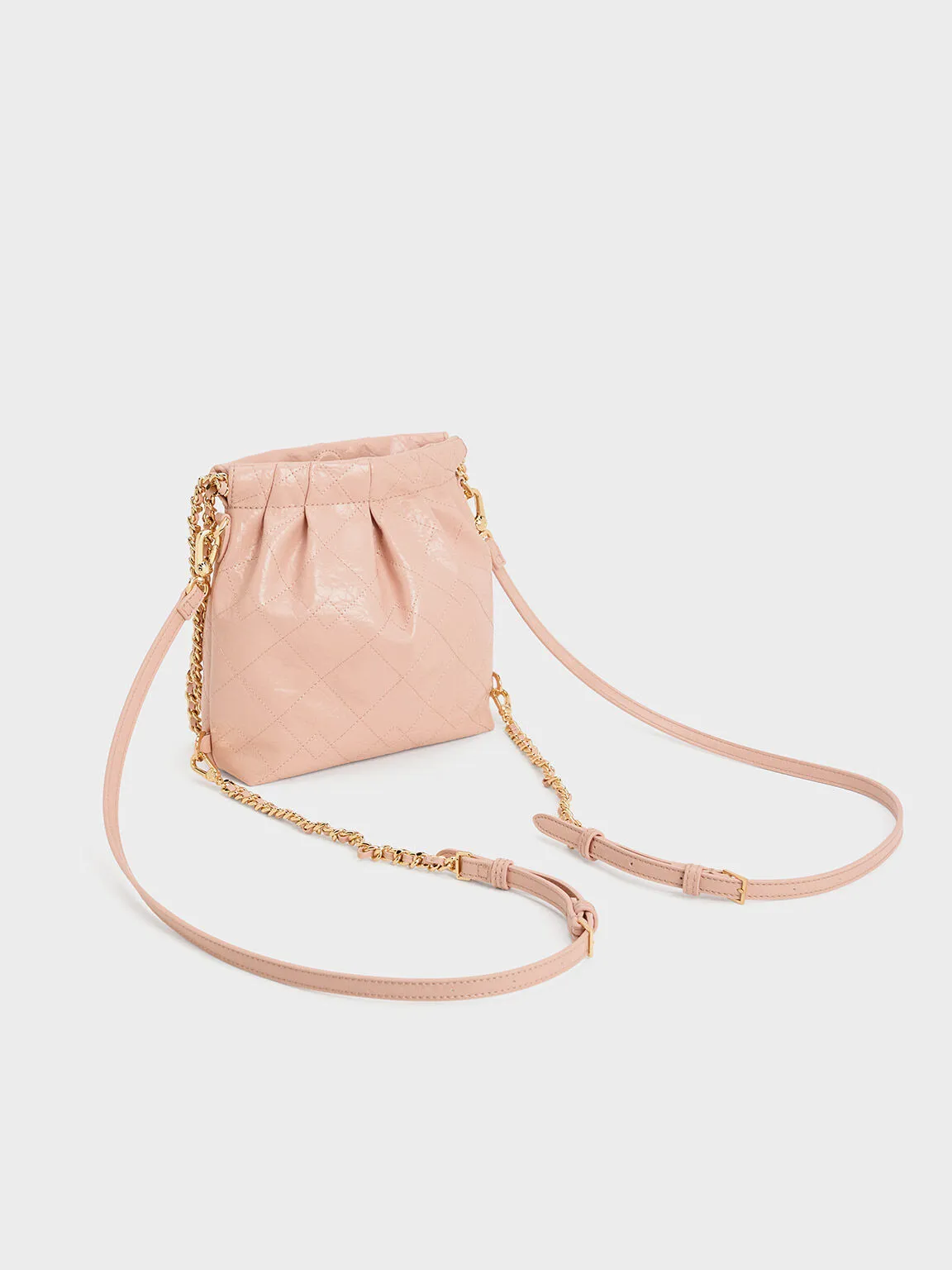 Duo Chain-Handle Two-Way Backpack - Pink