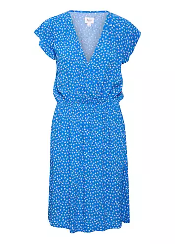 Edua V-Neck Short Sleeve Wrap Dress by Saint Tropez | Look Again