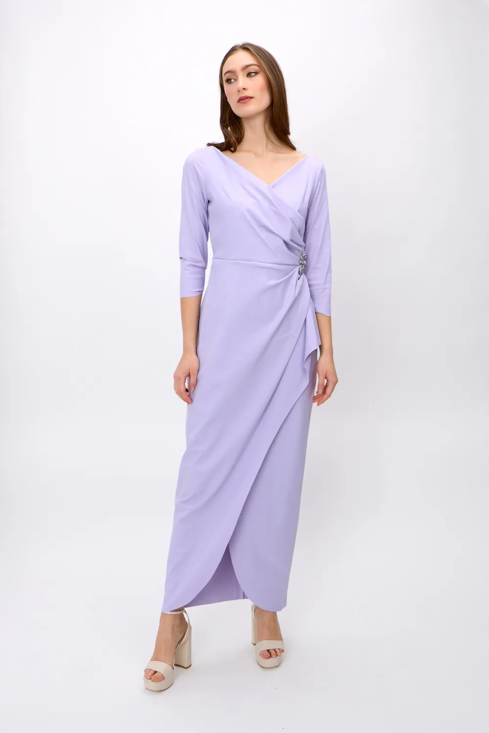 Elegant Maxi Wrap Dress Style 8134310