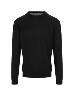 FEDELI Black Cashmere Arg. Millionaire Pullover