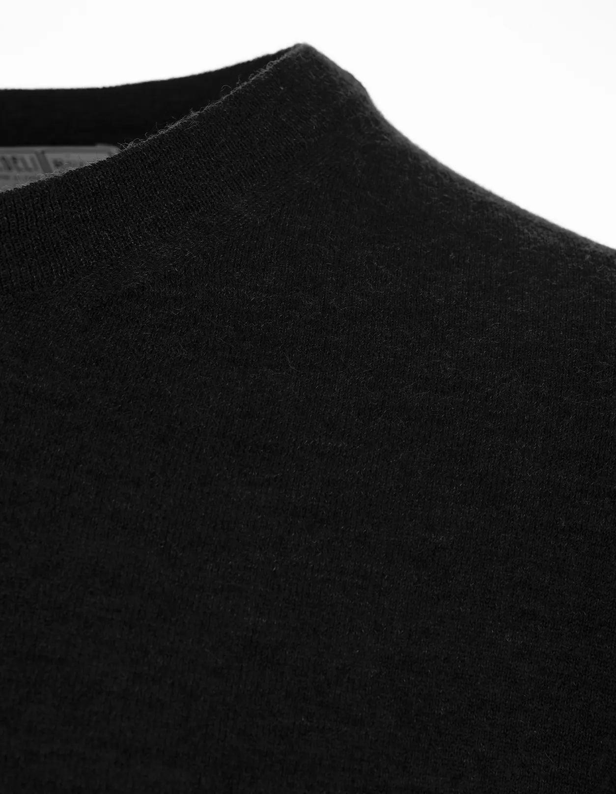 FEDELI Black Cashmere Arg. Millionaire Pullover