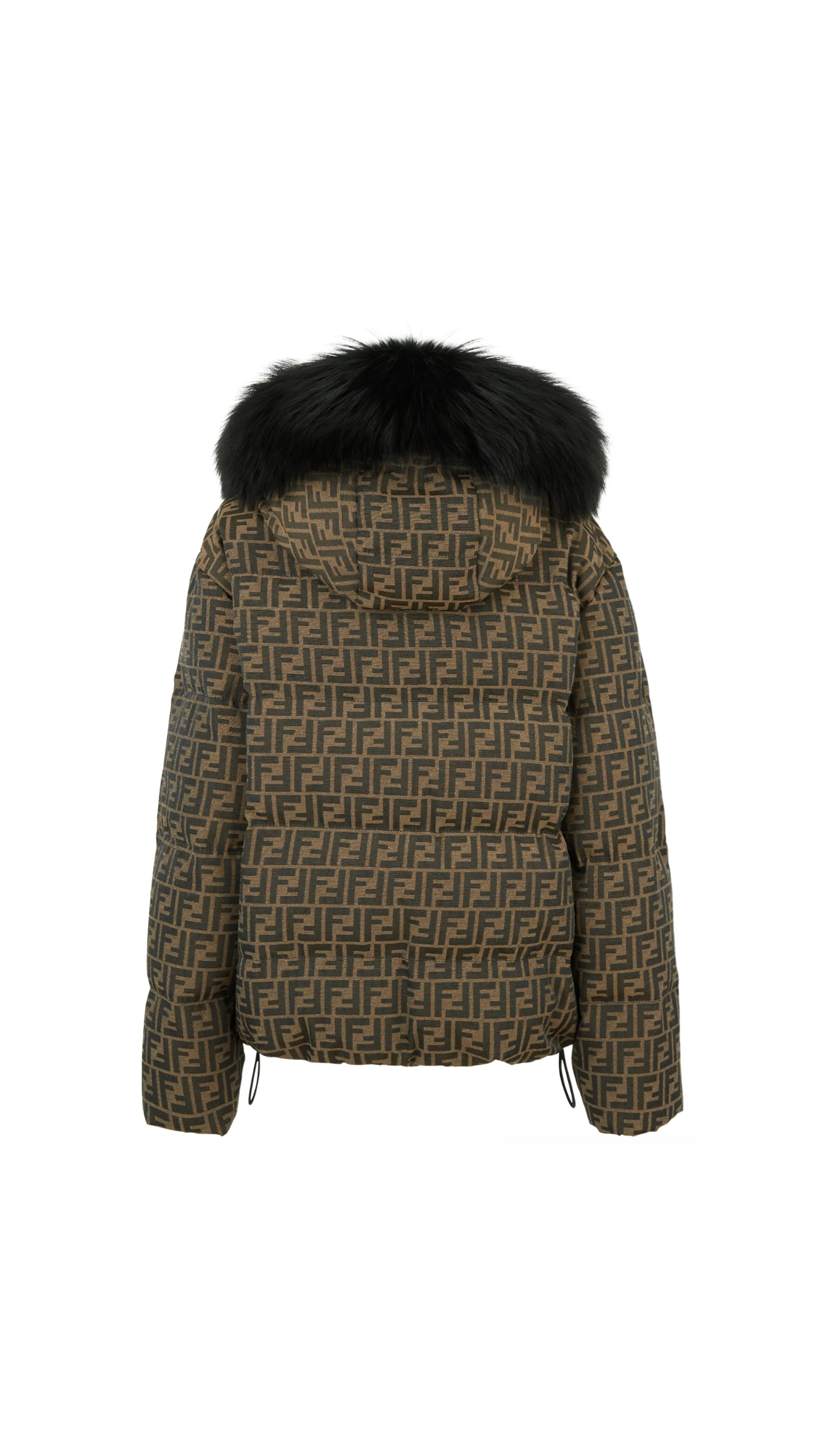 FF Ski Jacket with Fur Hood - Brown/Black