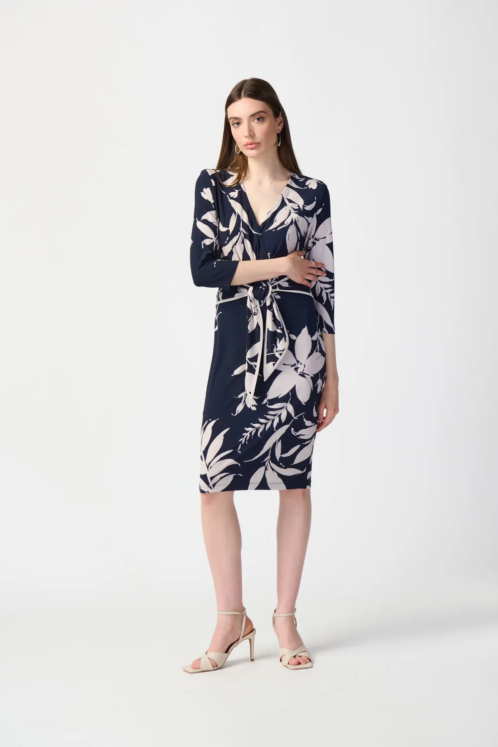 Floral Print Wrap Dress Style 241056