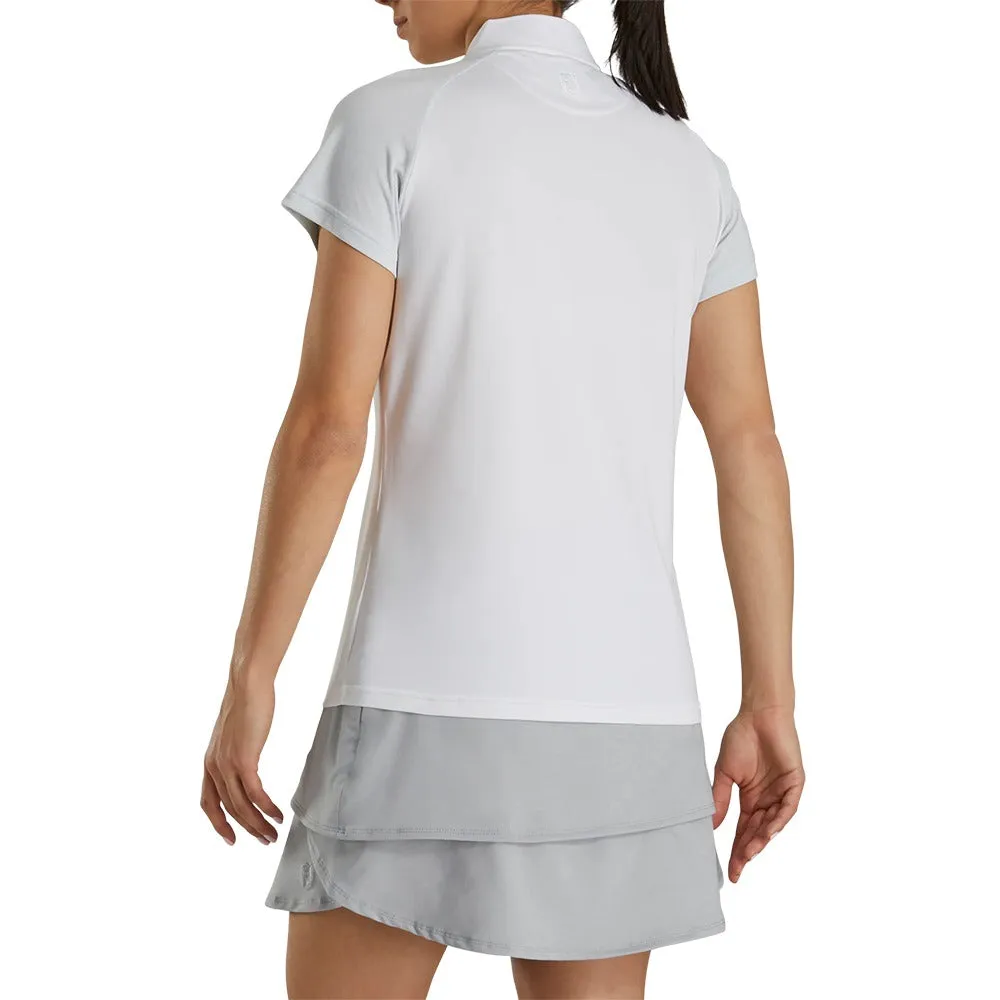 FootJoy Zip Placket Raglan Short Sleeve Golf Pullover 2021 Women