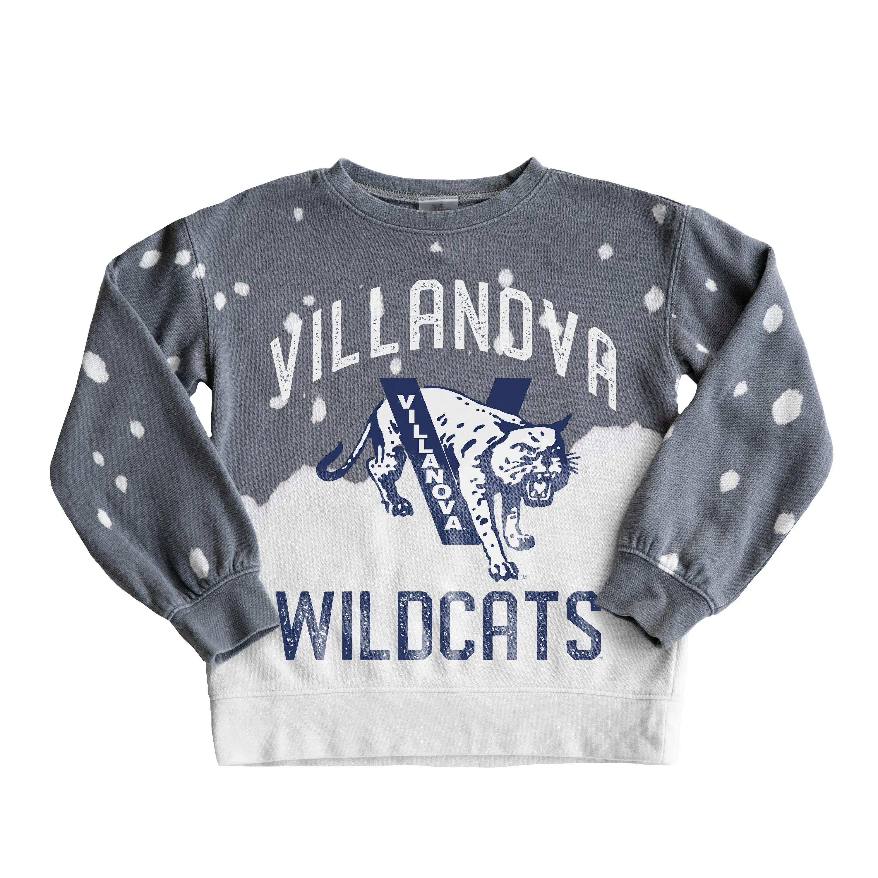 Gameday Couture Villanova Wildcats Girls Youth Gray Faded Pullover Sweatshirt