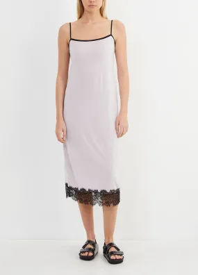 Ganni -  Lace Trim Slip Dress - Dress