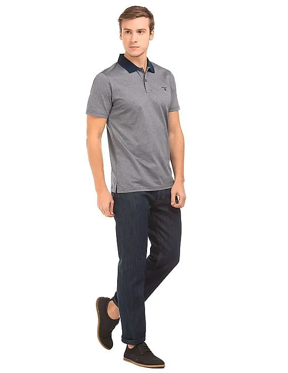 Gant Patterned Cotton Polo Shirt