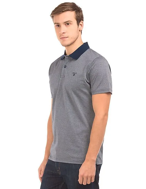 Gant Patterned Cotton Polo Shirt