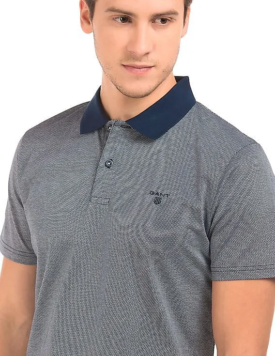 Gant Patterned Cotton Polo Shirt