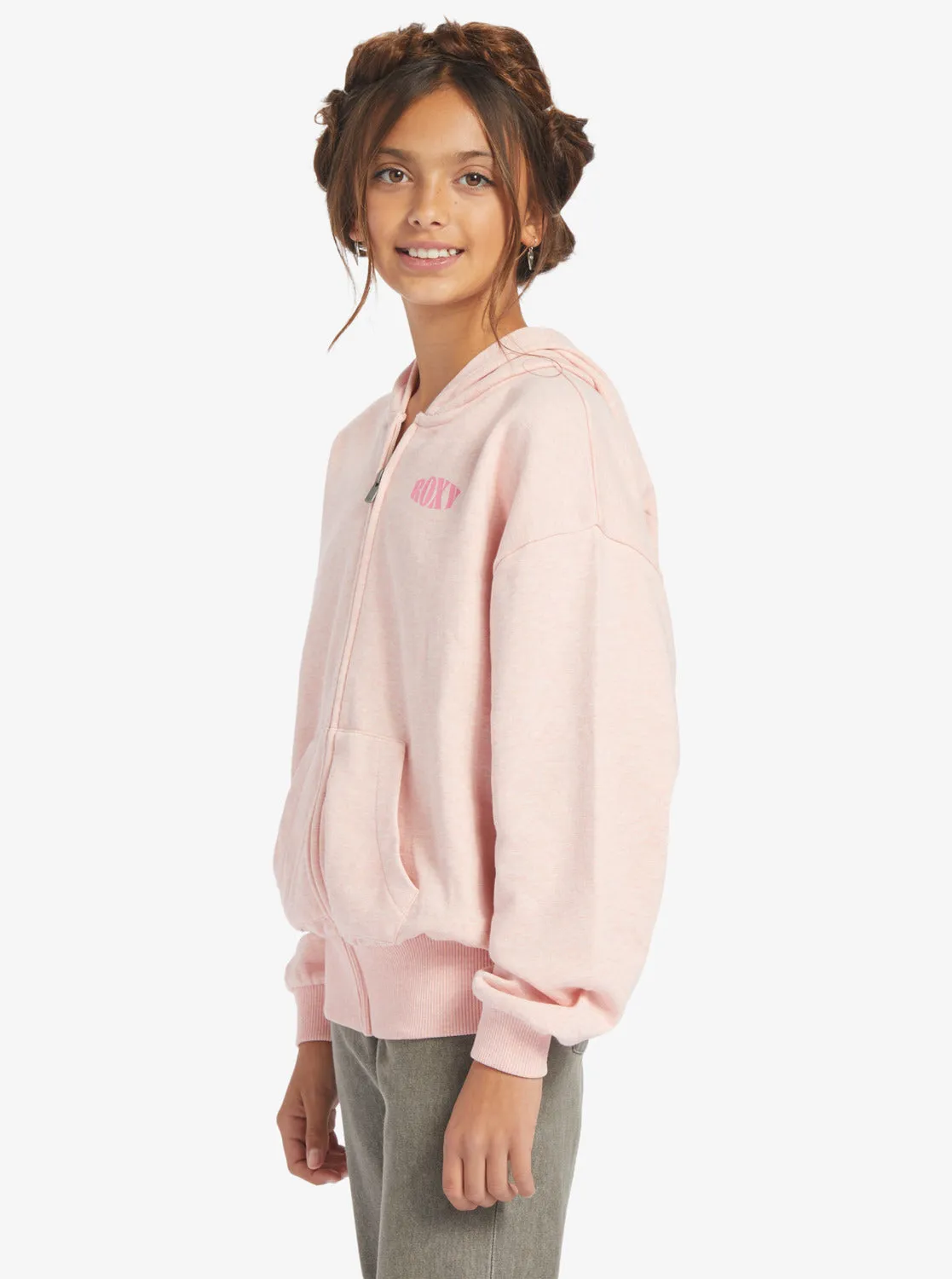 Girls 4-16 Better Mistakes A Zip Hoodie - English Rose