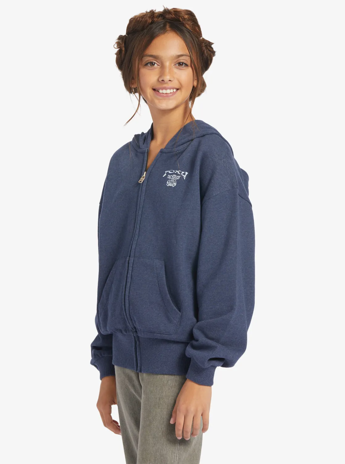 Girls 4-16 Better Mistakes B Zip Hoodie - Mood Indigo